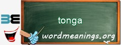 WordMeaning blackboard for tonga